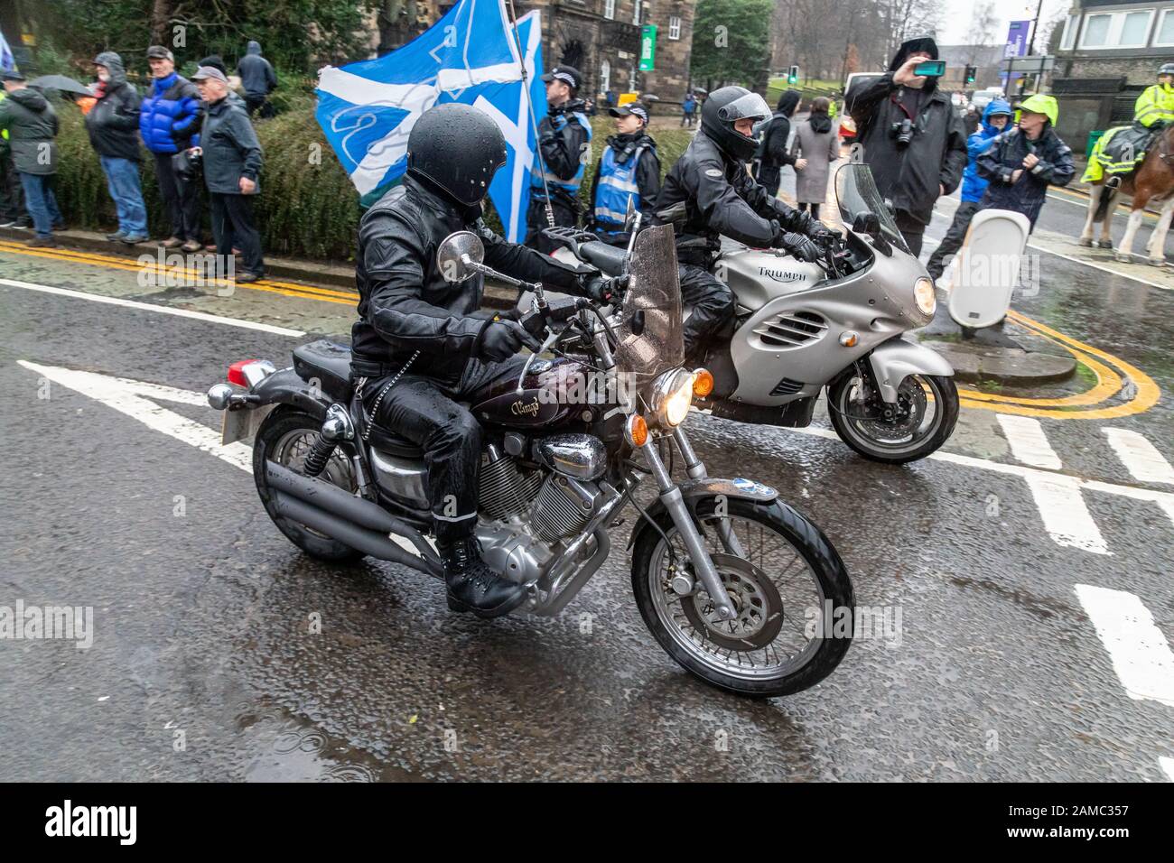 A Glasgow, Tous Sous Une bannière, AUOB, organise une marche en faveur de l'indépendance écossaise après le succès du SNP lors des élections générales de 2019 Banque D'Images