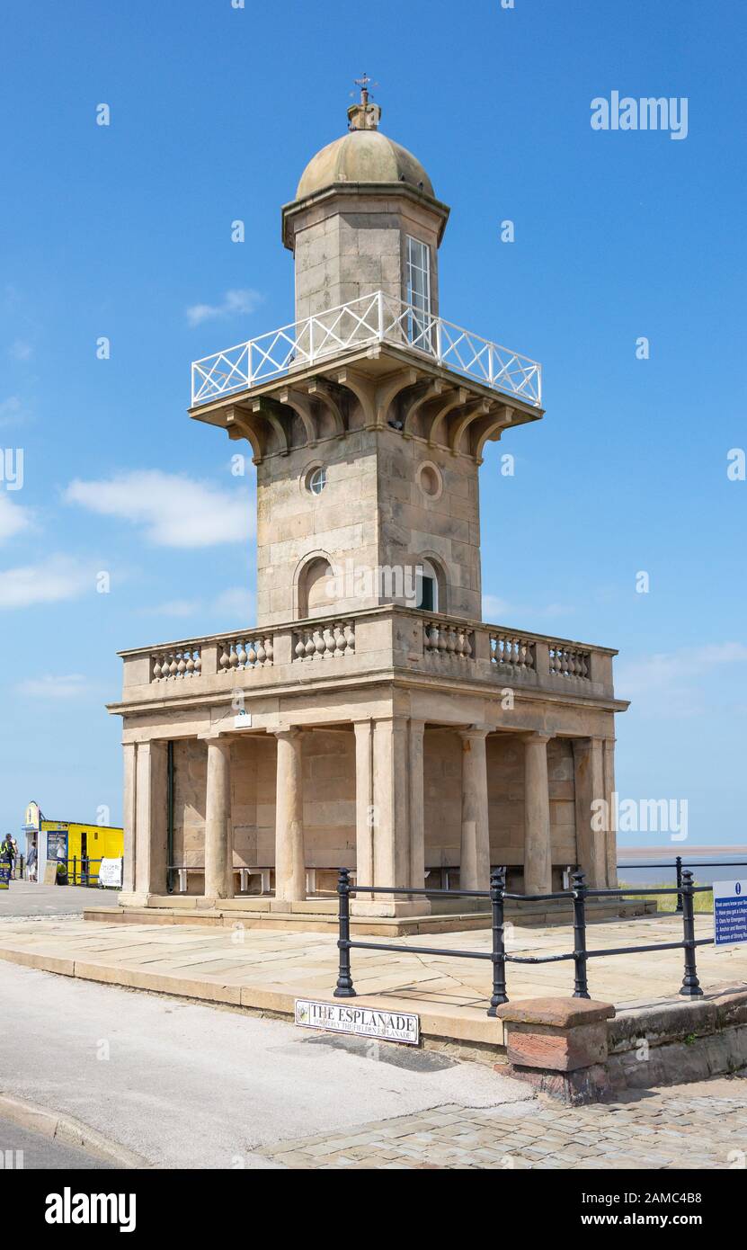 Fleetwood Lower Lighthouse, The Esplanade, Fleetwood, Lancashire, Angleterre, Royaume-Uni Banque D'Images