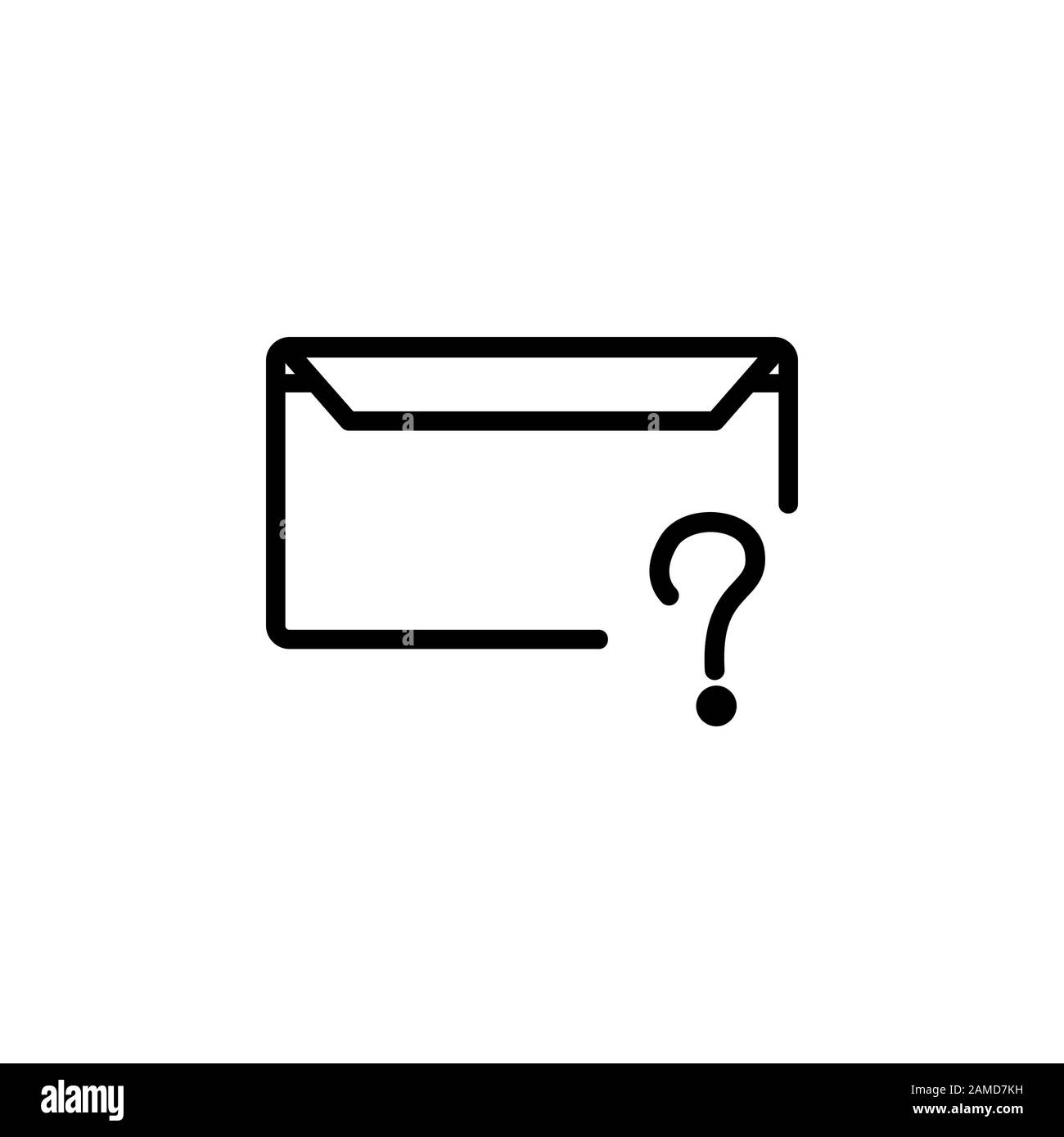 style de ligne de conception d'icône de message, icône de question, logo et modèle de présentation Banque D'Images