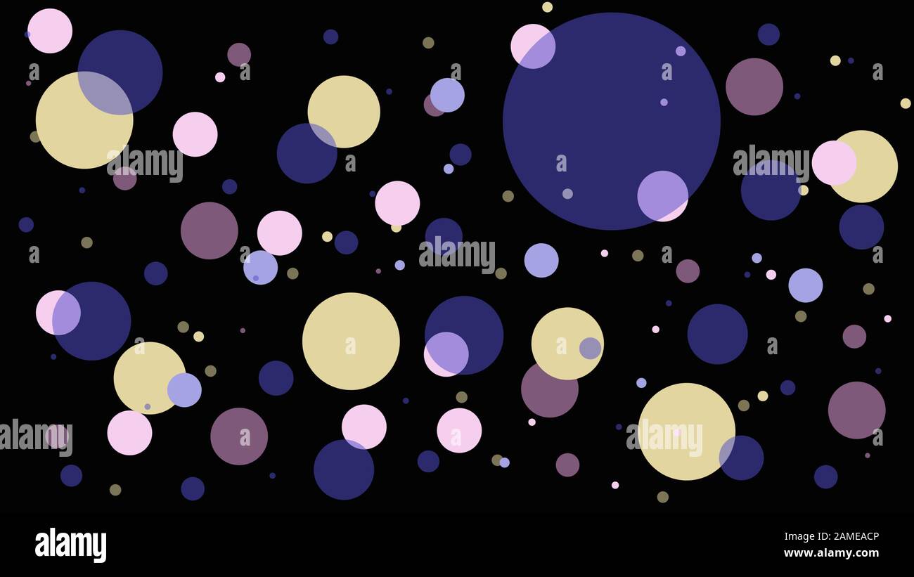 Les cercles colorés isolé sur fond noir Banque D'Images