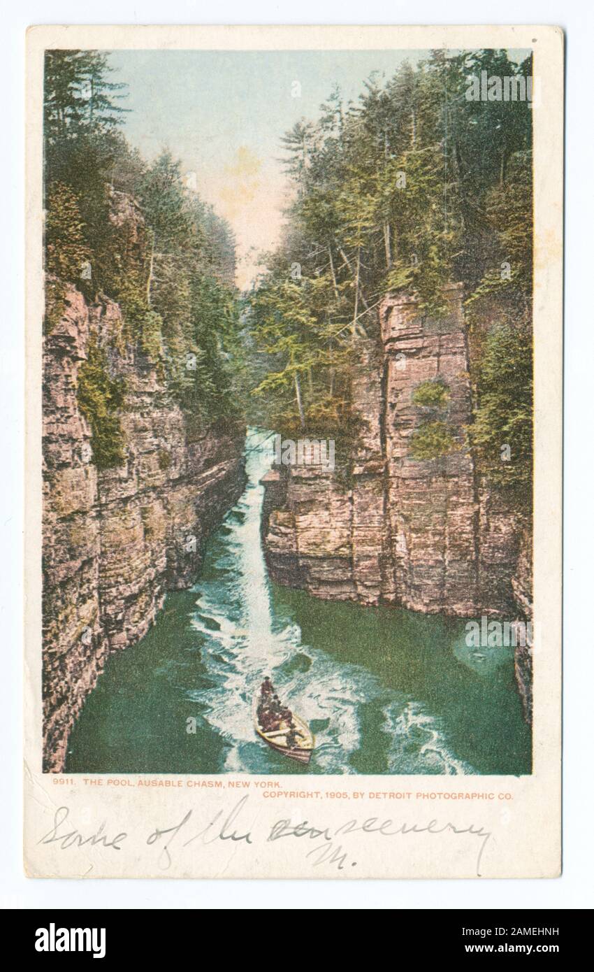 Le Pool, au sable Chasm, N y Numéro de série de la Postcard: 9911 Devient Detroit Publishing Company. Nouvelle empreinte avec la marque de l'artiste. Images incluses avec des dates antérieures à 1906.; la piscine, au sable Chasm, N. Y. Banque D'Images