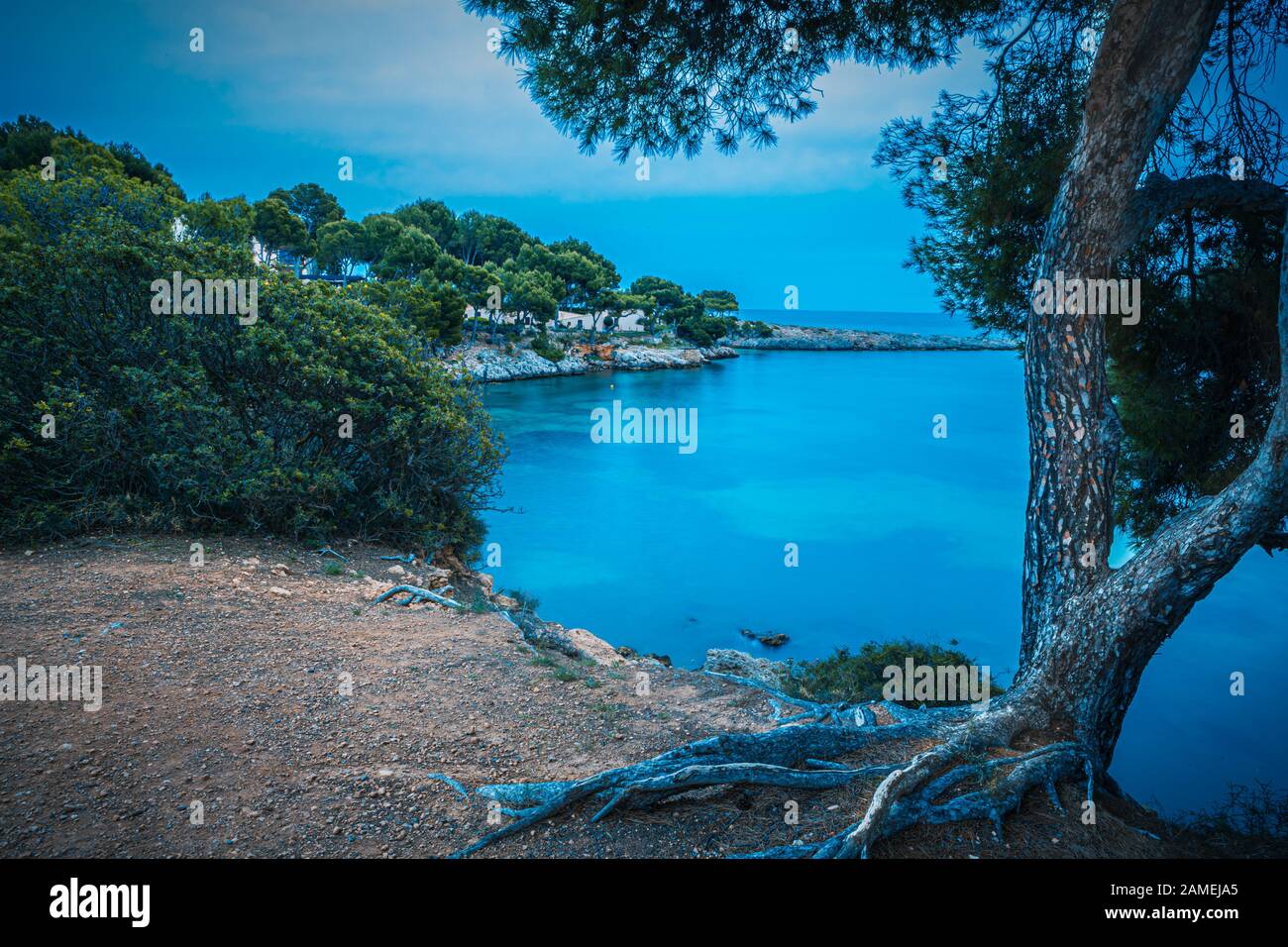 La côte de l'île de Majorque, Îles Baléares dans la mer Méditerranée, l'Espagne Banque D'Images