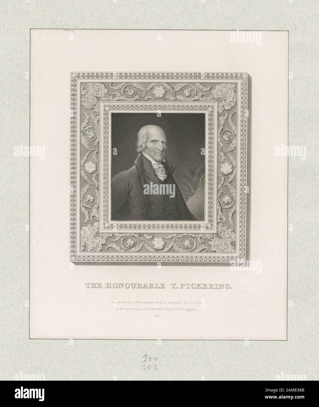 L'honorable T Pickering Comprend des reproductions photomécaniques. Les Graveurs Comprennent William Birch, Asher B. Durand, Henry Bryan Hall, Charles Hullmandel, James Barton Longacre, Albert Rosenthal, Max Rosenthal Et John Sartain. Parmi les dessinateurs figurent David McNeely Stauffer. Titre du calendrier de la collection Emmet. EM10164 Déclaration de responsabilité : J.B. Longacre; l'honorable T. Pickering Banque D'Images