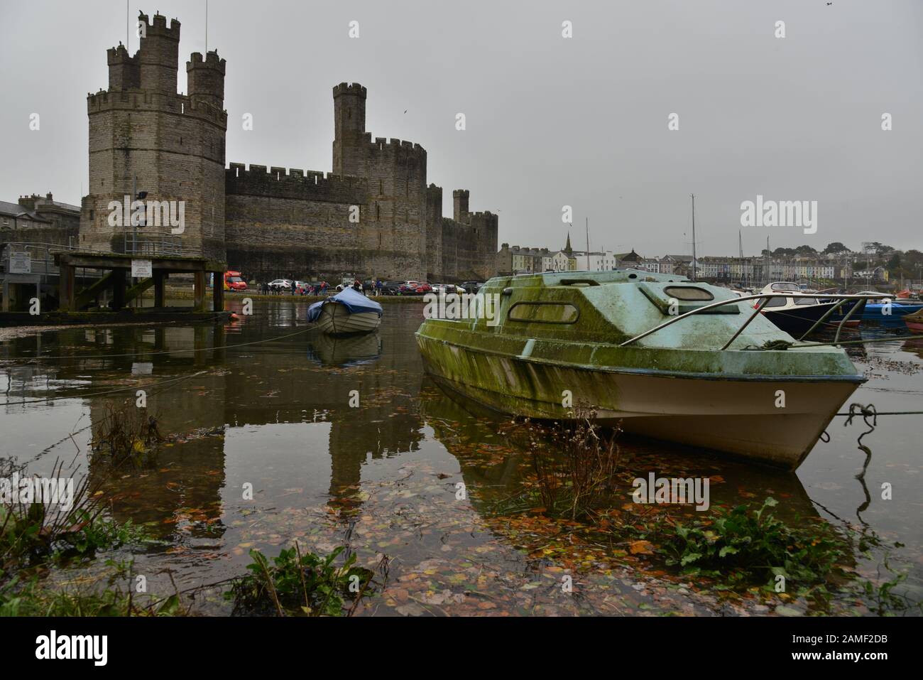 Château De Caernarfon, Pays De Galles Du Nord. Royaume-Uni Banque D'Images