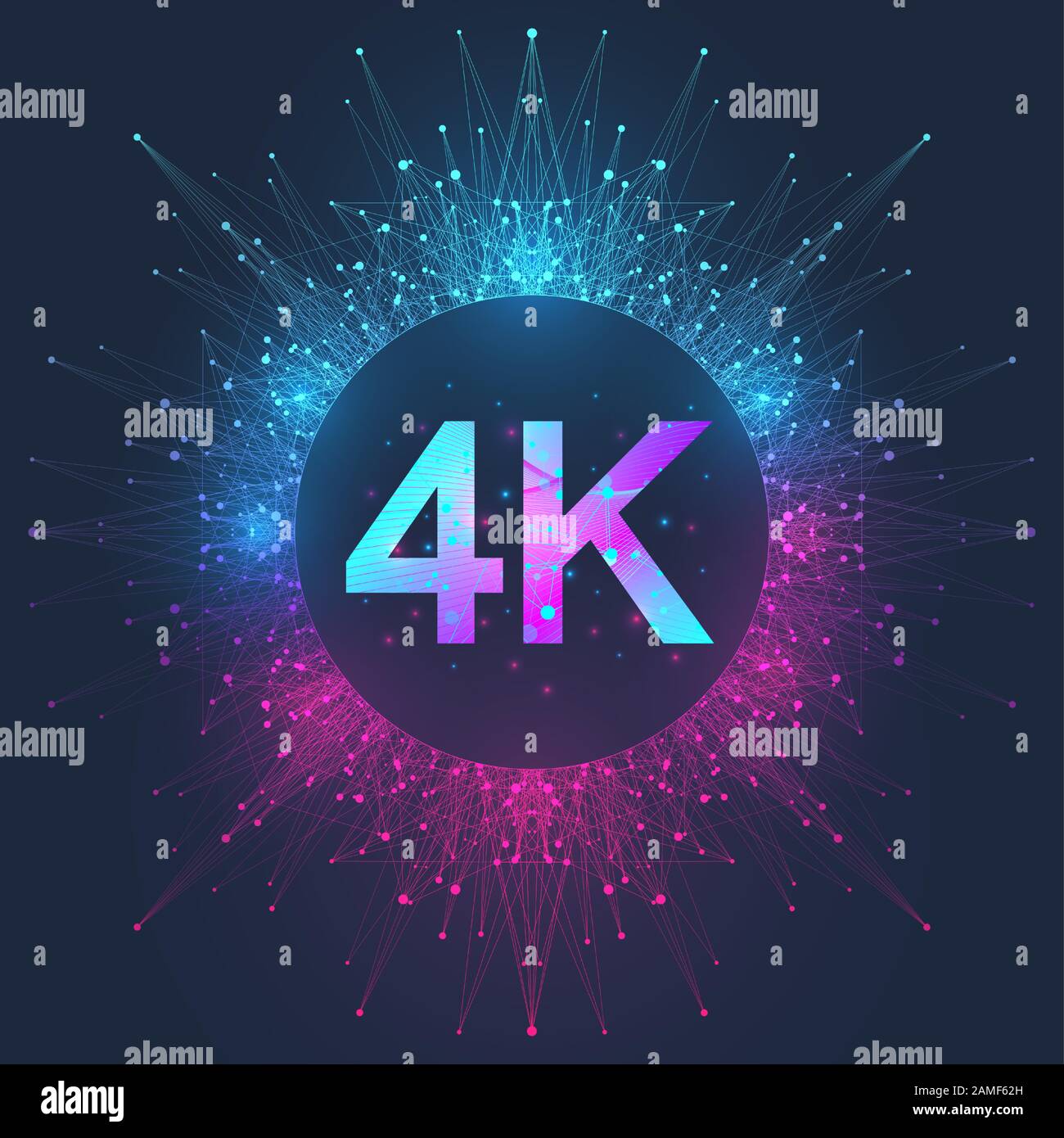 4K Ultra HD icône vecteur badge. Abstract background 4K style symbole TÉLÉVISEUR UHD Illustration de Vecteur