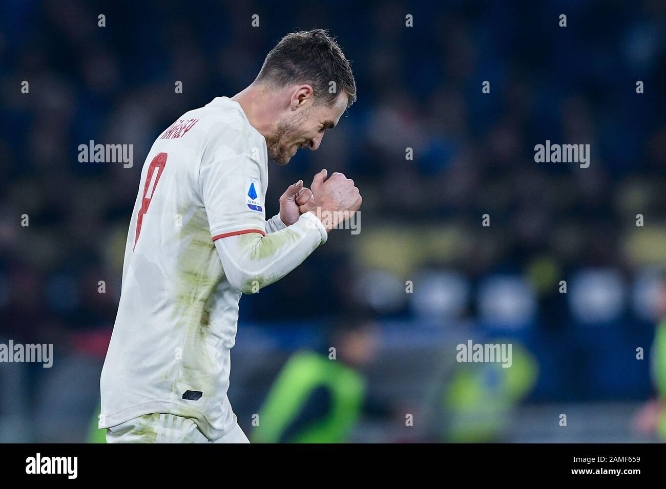 Rome, Italie. 12 janvier 2020. Aaron Ramsey de Juventus semble déjecté lors du match de Serie ENTRE Roma et Juventus à Stadio Olimpico, Rome, Italie, le 12 janvier 2020. Photo De Giuseppe Maffia. Crédit: Uk Sports Pics Ltd/Alay Live News Banque D'Images