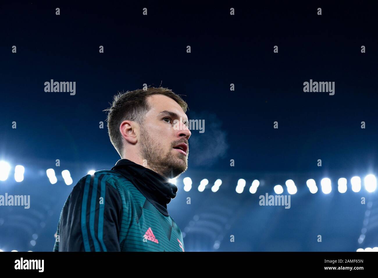Rome, Italie. 12 janvier 2020. Aaron Ramsey de Juventus lors du match de Serie ENTRE Roma et Juventus à Stadio Olimpico, Rome, Italie, le 12 janvier 2020. Photo De Giuseppe Maffia. Crédit: Uk Sports Pics Ltd/Alay Live News Banque D'Images