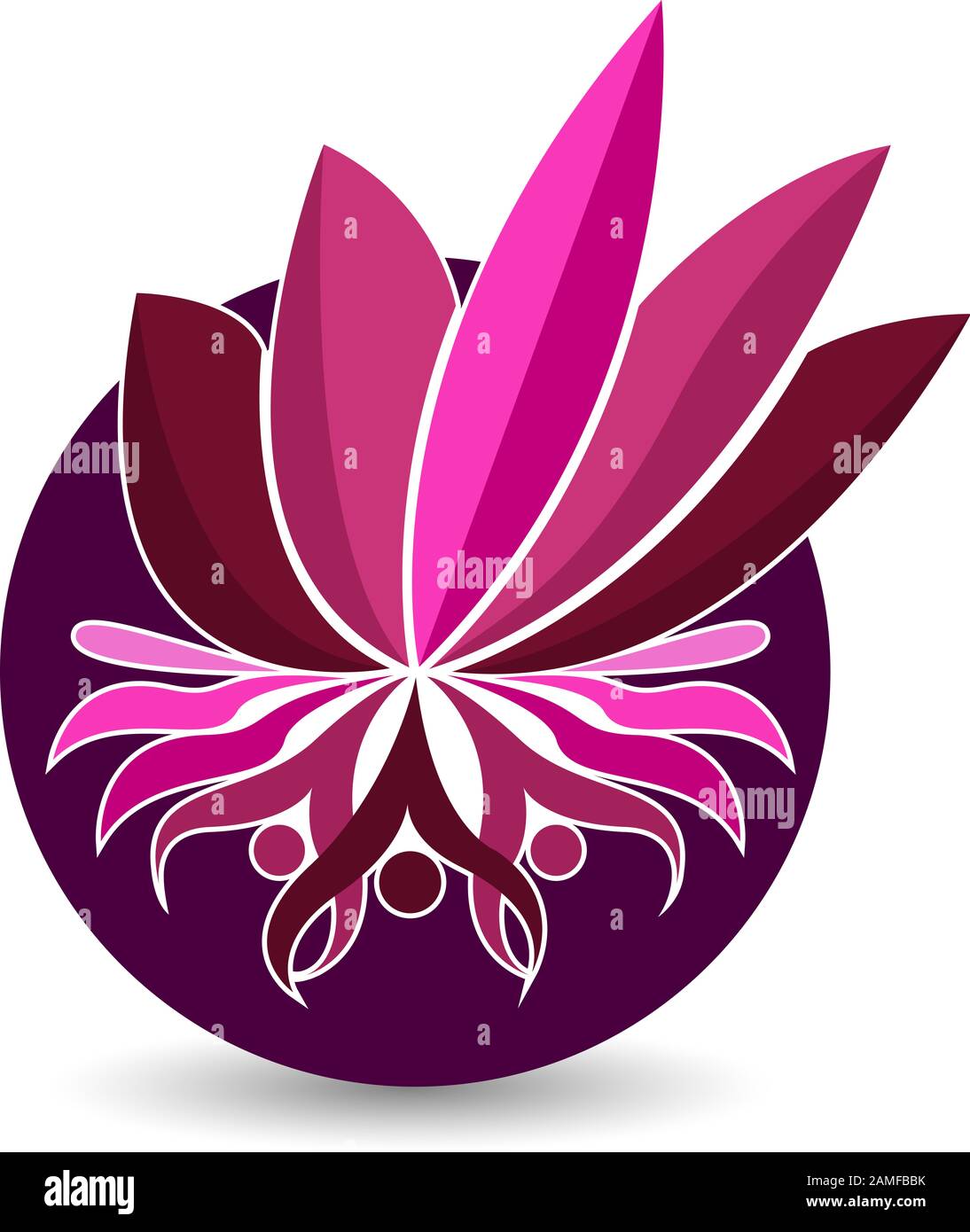 logo lotus couple Banque D'Images
