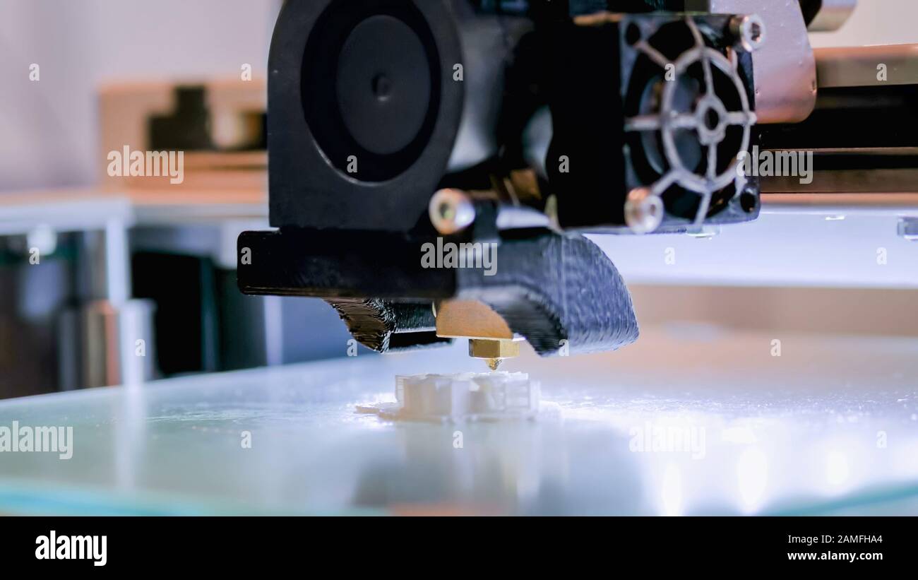 Imprimante 3D moderne impression machine modèle en plastique Banque D'Images