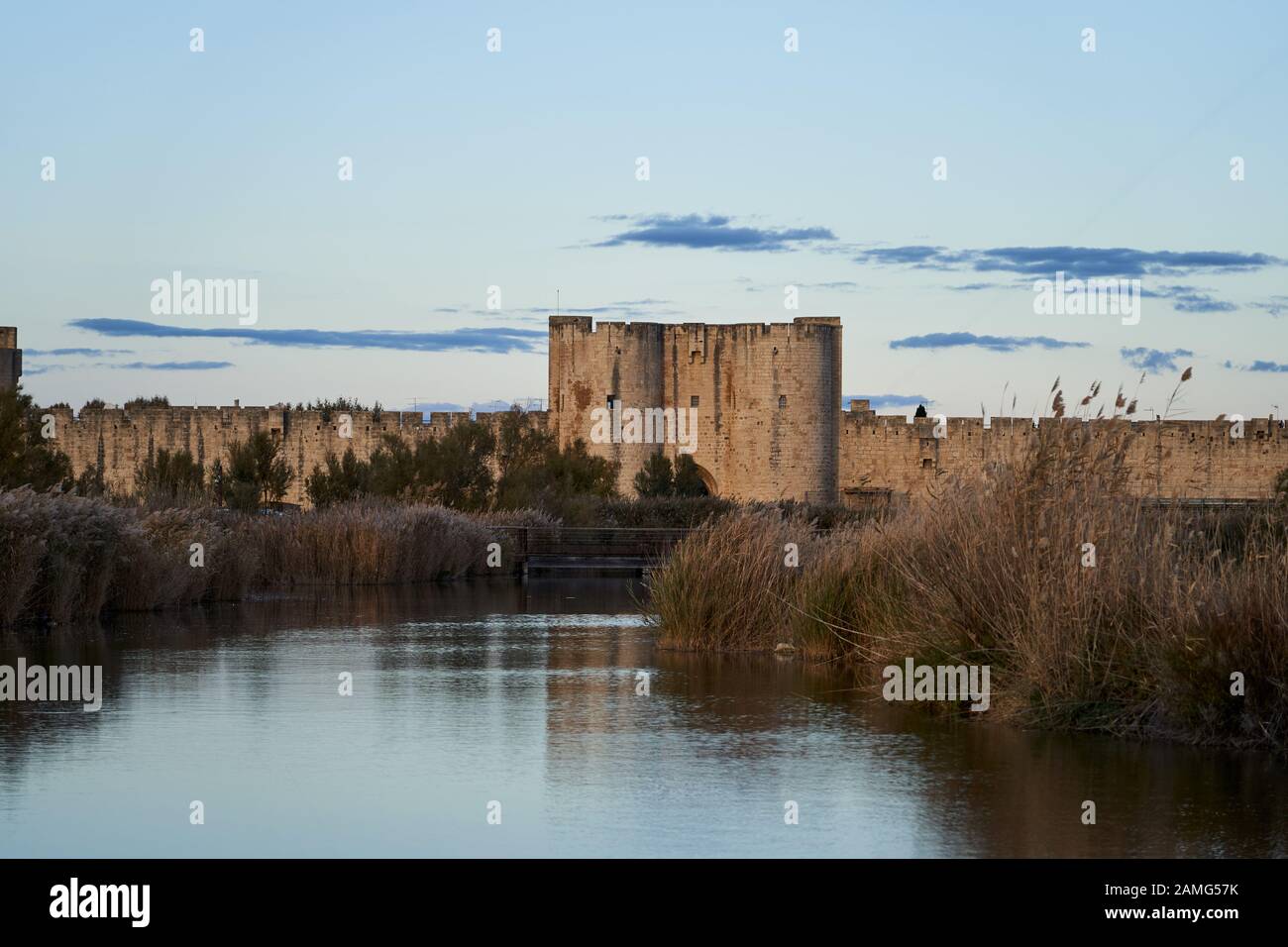 Aigues Mortes Port tours puis prison du royaume. Banque D'Images