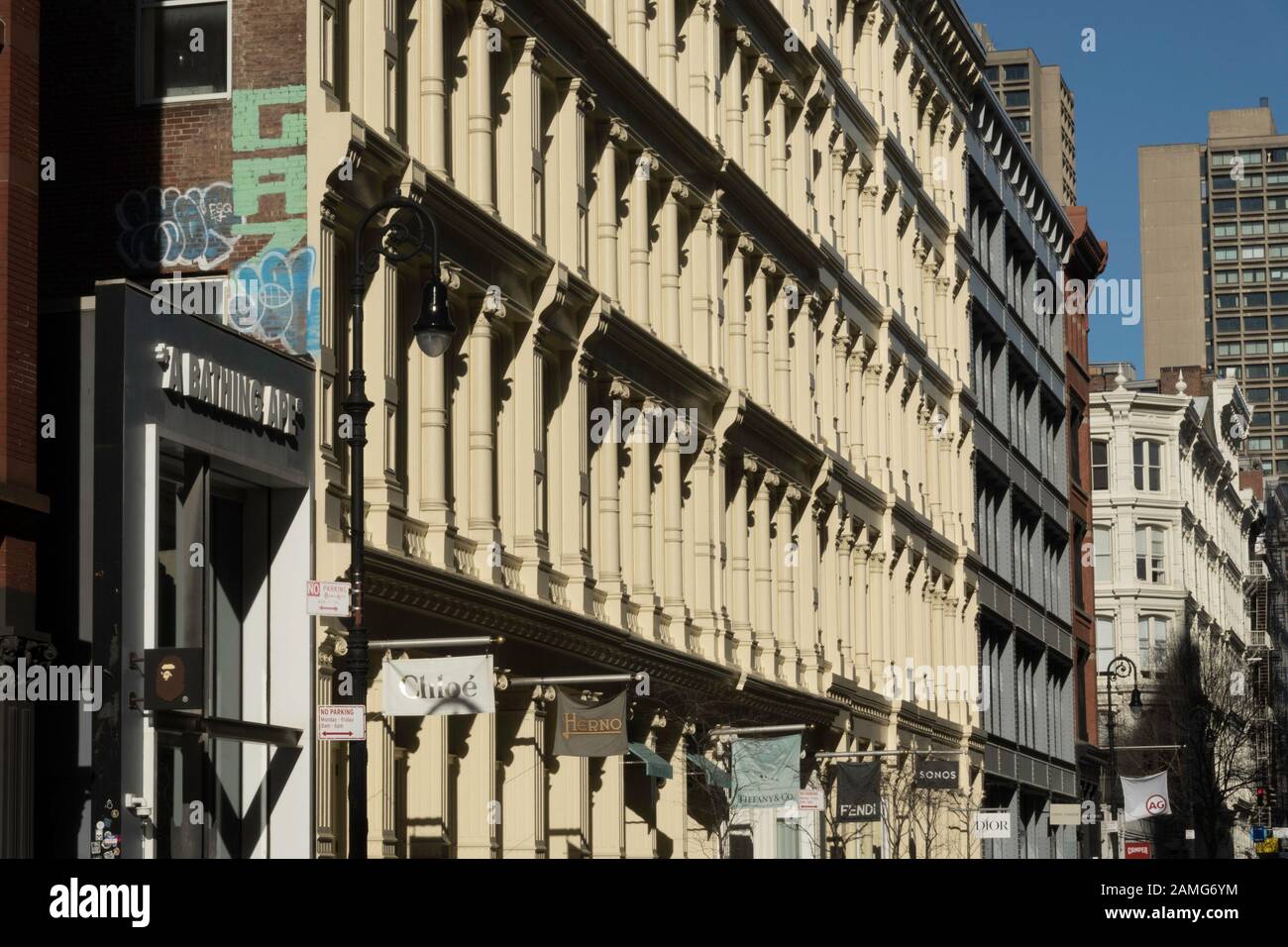 Greene Street Architecture historique à SoHo, New York, États-Unis Banque D'Images