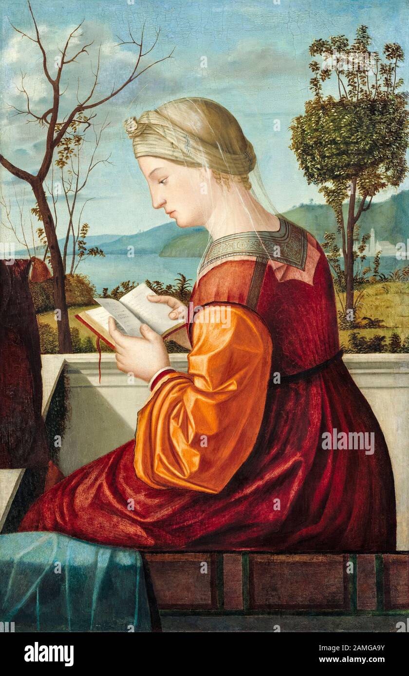 Vittore Carpaccio, La Vierge Reading, peinture, vers 1505 Banque D'Images