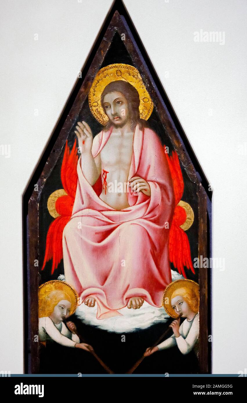 Italie Ligurie La Spezia: Musée Civique Amedeo Lia: Sano Di Pietro. Cristo Giudice. Sec. XIV Banque D'Images