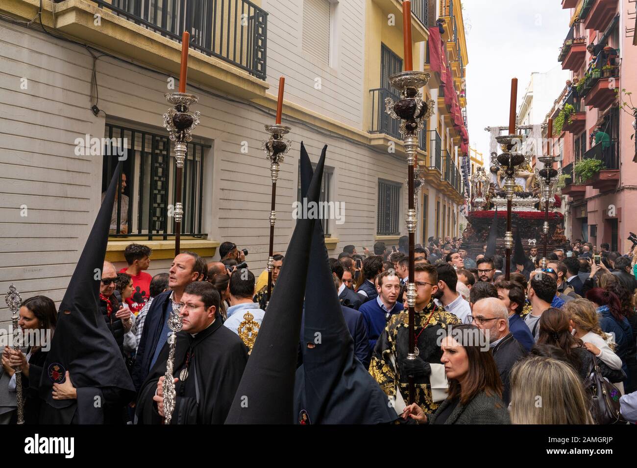 Semana santa , défilé religieux de Pâques à Séville, Andalousie, Espagne Banque D'Images
