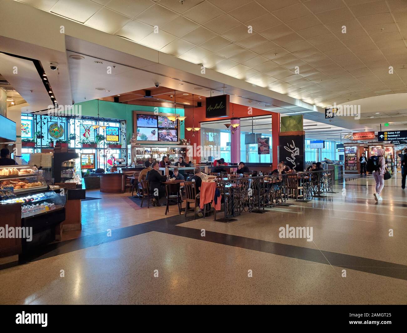 Intérieur de l'aérogare de l'Aéroport International d'Oakland (OAK) à Oakland, Californie, 5 janvier 2020. () Banque D'Images