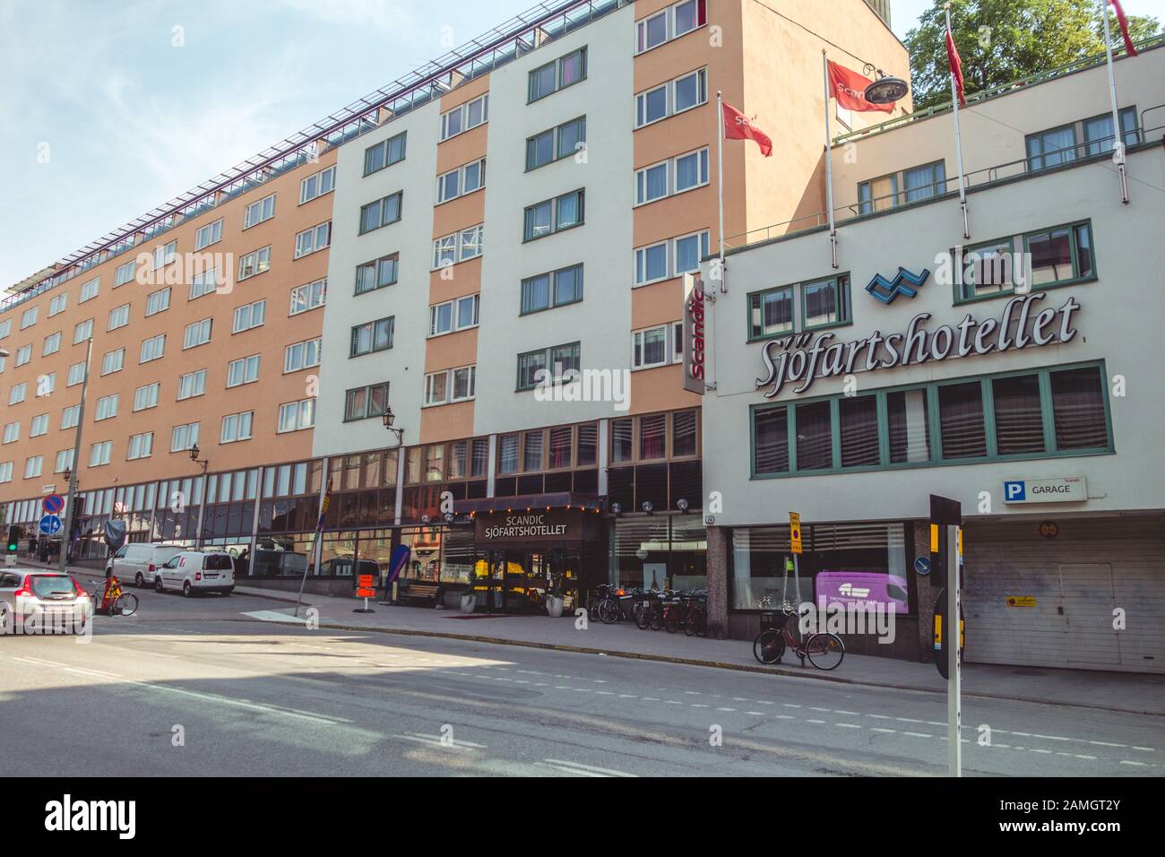Editorial 06.20.2019 Stockholm Suède Scandic Sjofartshotellet Hotel le jour ensoleillé Banque D'Images