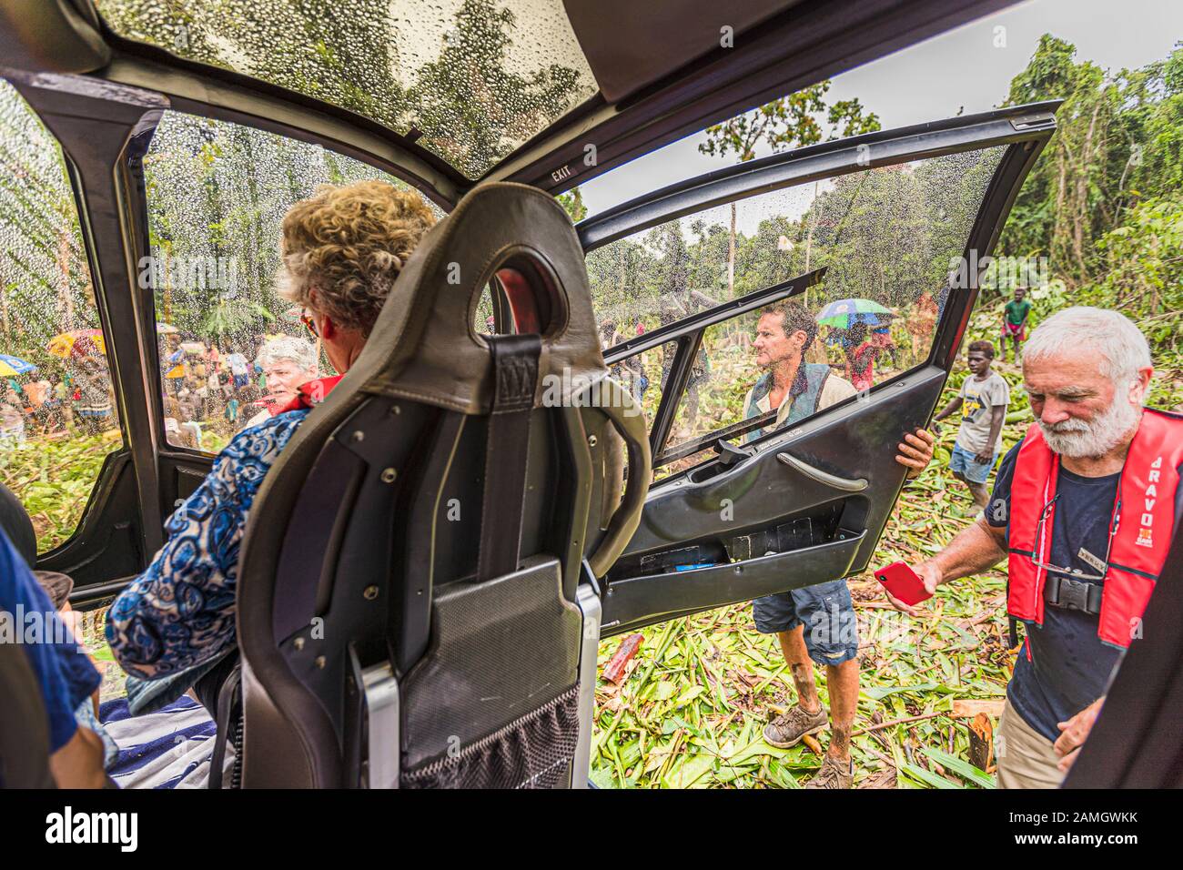 Hélicoptère dans la jungle de Bougainville, Papouasie-Nouvelle-Guinée Banque D'Images