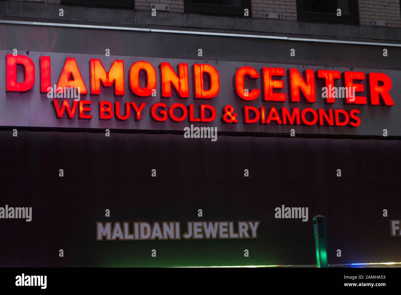 Malidani Jewellery, Diamond Center dans le quartier des diamants sur E. 47th Street, Midtown Manhattan, New York City, NY, États-Unis Banque D'Images