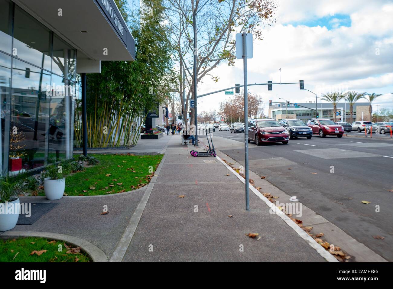 Scène de rue dans la Silicon Valley, San Jose, Californie, 14 décembre 2019. () Banque D'Images