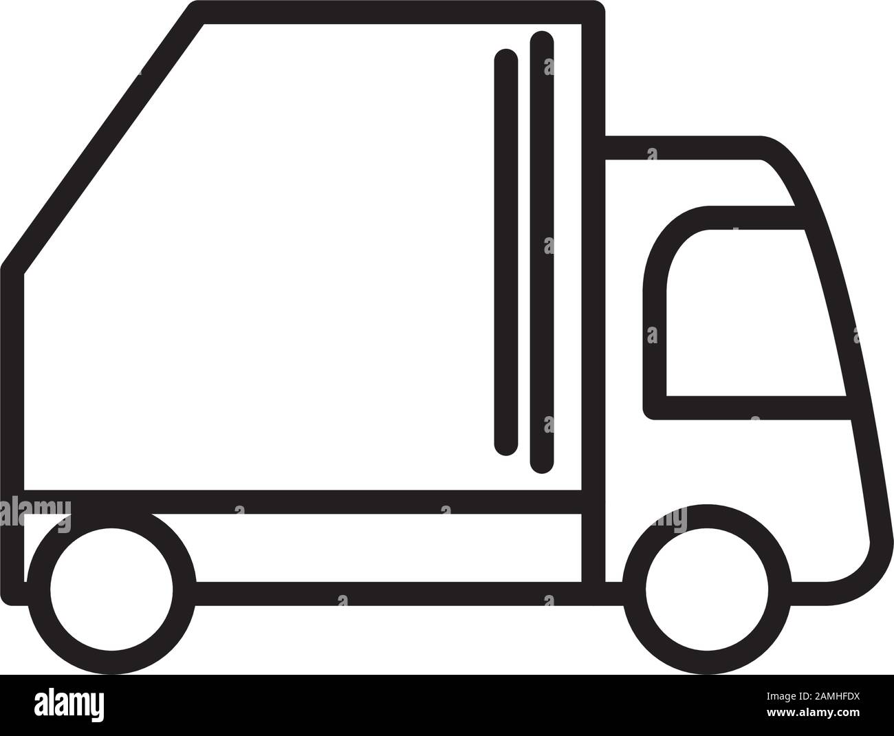 conception linéaire de transport de camions à ordures Illustration de Vecteur