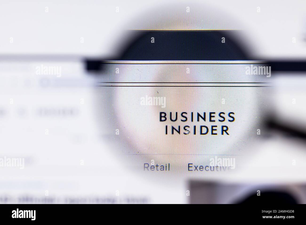 Saint-Pétersbourg, Russie - 10 janvier 2020: Business Insider site web sur l'affichage d'ordinateur portable avec logo, éditorial illustratif Banque D'Images