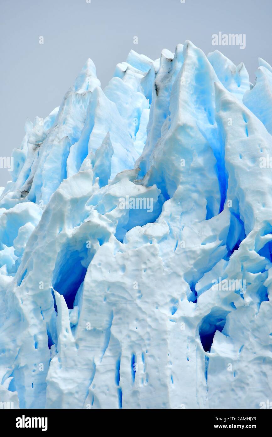 Glacier Perito Moreno, Parc National De Los Glaciares, Province De Santa Cruz, Argentine, Amérique Du Sud, Site Classé Au Patrimoine Mondial De L'Unesco Banque D'Images