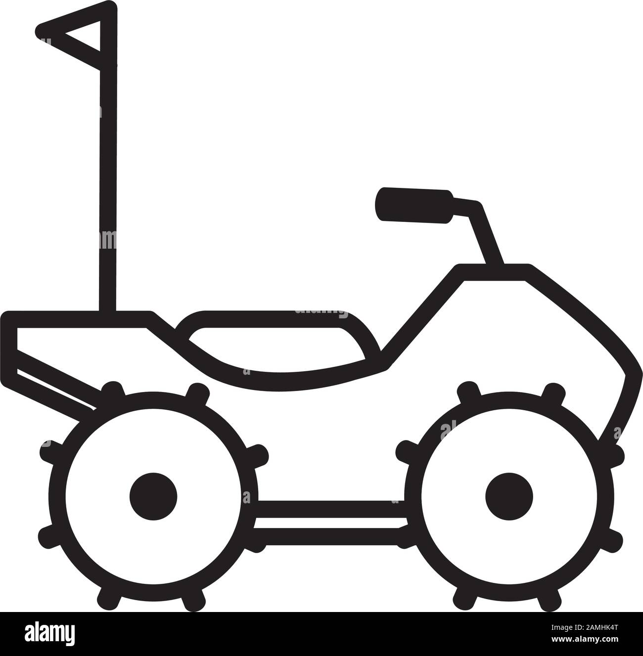 conception linéaire de transport de véhicules tout terrain à quad Illustration de Vecteur