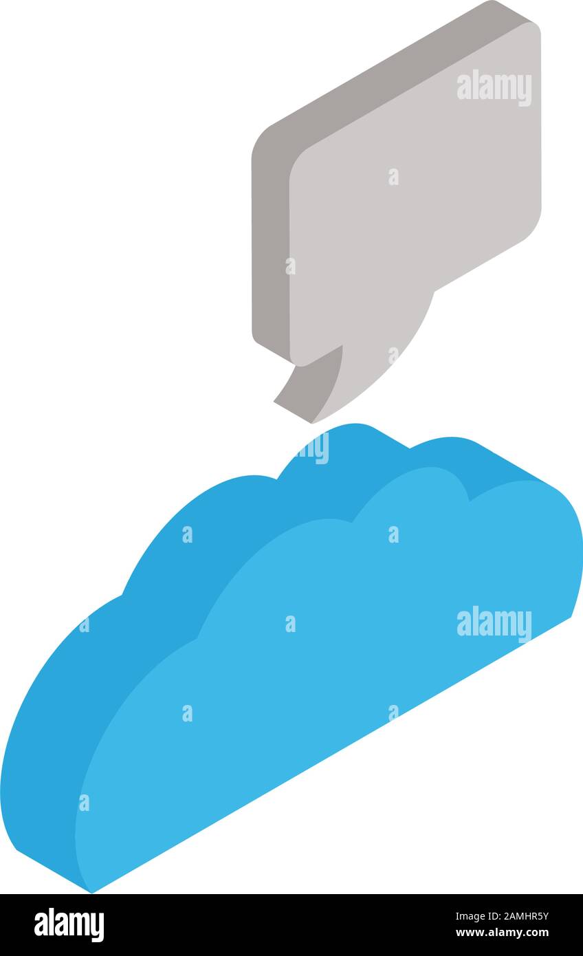 bulle vocale avec cloud computing Illustration de Vecteur