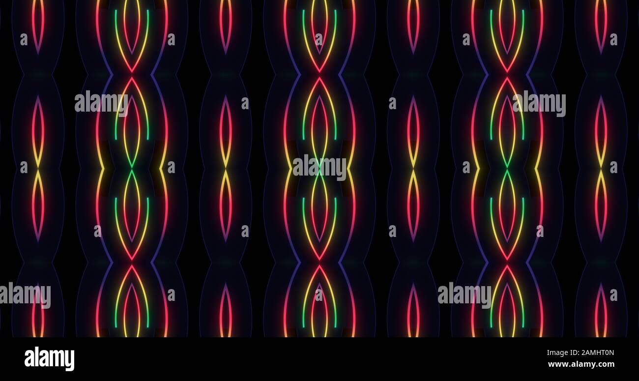 Abstract colorful rainbow traces légères arrière-plan. Simple et propre des lignes géométriques symétriques. Lueur douce. L'élément de fond graphiques Banque D'Images