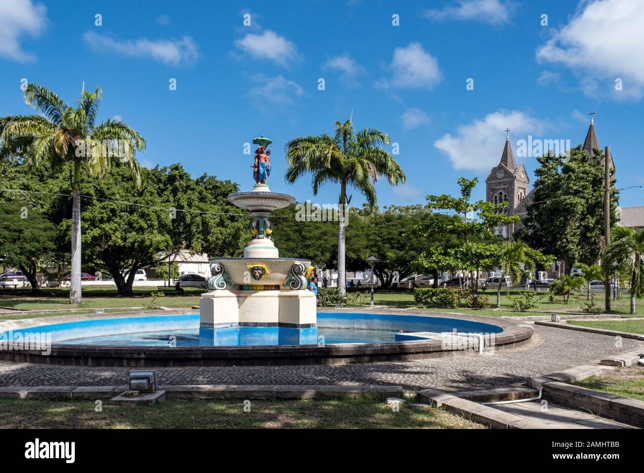 La Fontaine De La Place De L'Indépendance, De Basseterre, De Saint-Kitts-Et-Nevis, Des Îles Leeward, Des Antilles, Des Caraïbes Banque D'Images