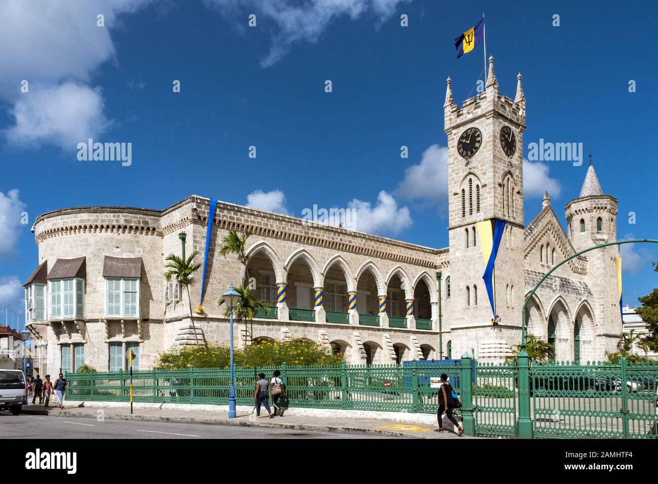 Bâtiment du Parlement européen et musée, Bridgetown, Barbade, Antilles, Caraïbes Banque D'Images