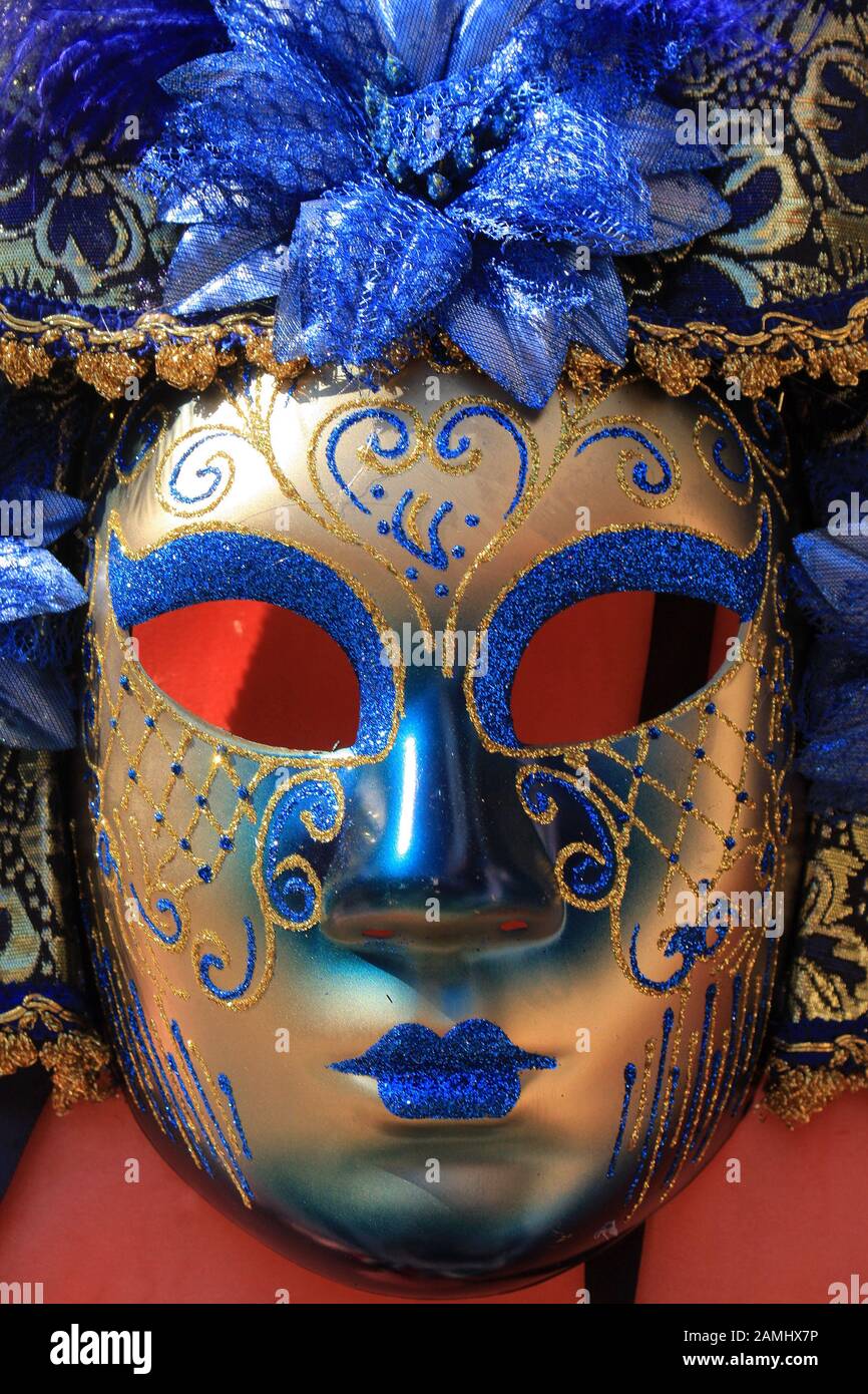 Masque de Carnaval en vente sur Burano Banque D'Images