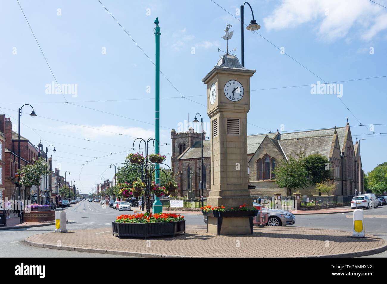 Lord Street De Albert Square, Fleetwood, Lancashire, Angleterre, Royaume-Uni Banque D'Images