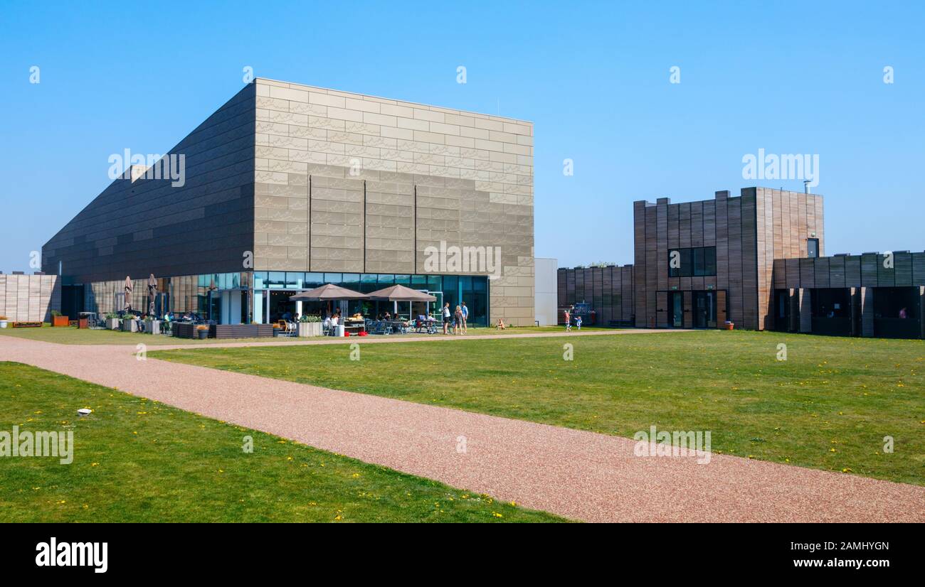 Cour de la représentation moderne de la casellum romaine Hoge Woerd dans le quartier Leidsche Rijn. Utrecht, Pays-Bas. Banque D'Images