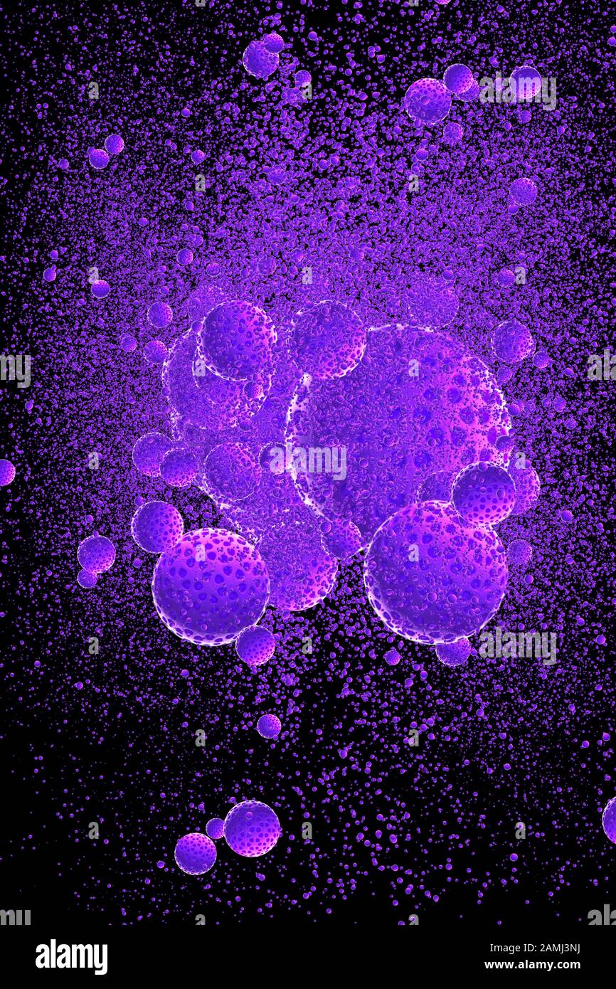Rendu de l'arrière-plan des cellules bactériennes du virus Banque D'Images