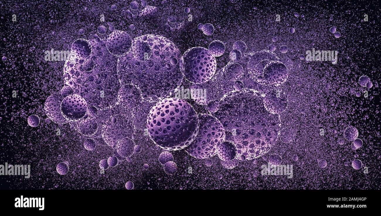 Rendu de l'arrière-plan des cellules bactériennes du virus Banque D'Images