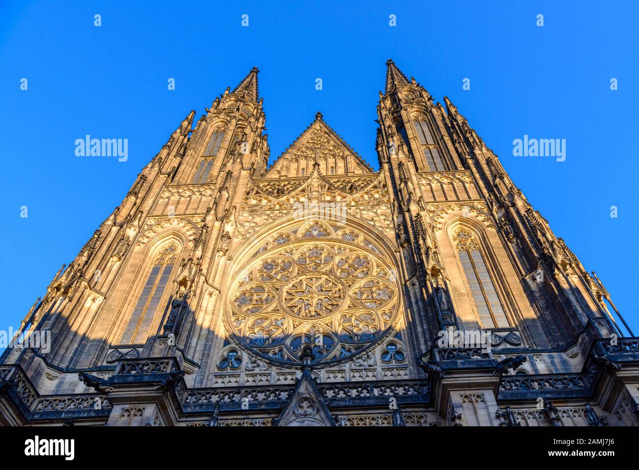 Cathédrale Saint-Vitus (Katedrála Sv. Víta), Prague, République Tchèque Banque D'Images