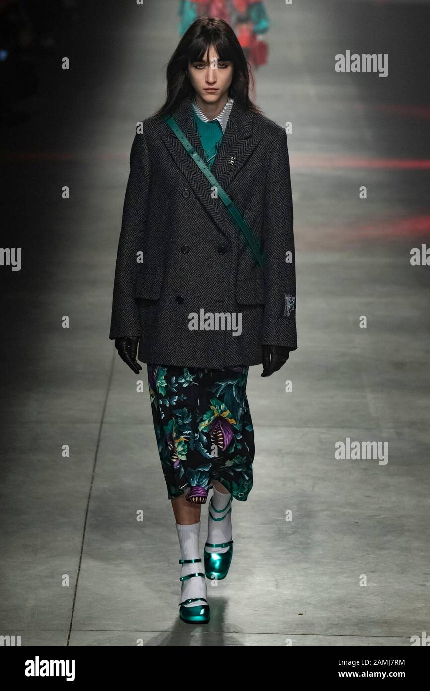 Milan, Italie. 12 janvier 2020. Msgm Automne/Hiver 2020/2021 Piste Pendant La Semaine De La Mode De Milan Hommes‚Äôs Janvier 2020 - Milan, Italie 12/01/2020 | Utilisation Dans Le Monde Crédit: Dpa/Alay Live News Banque D'Images