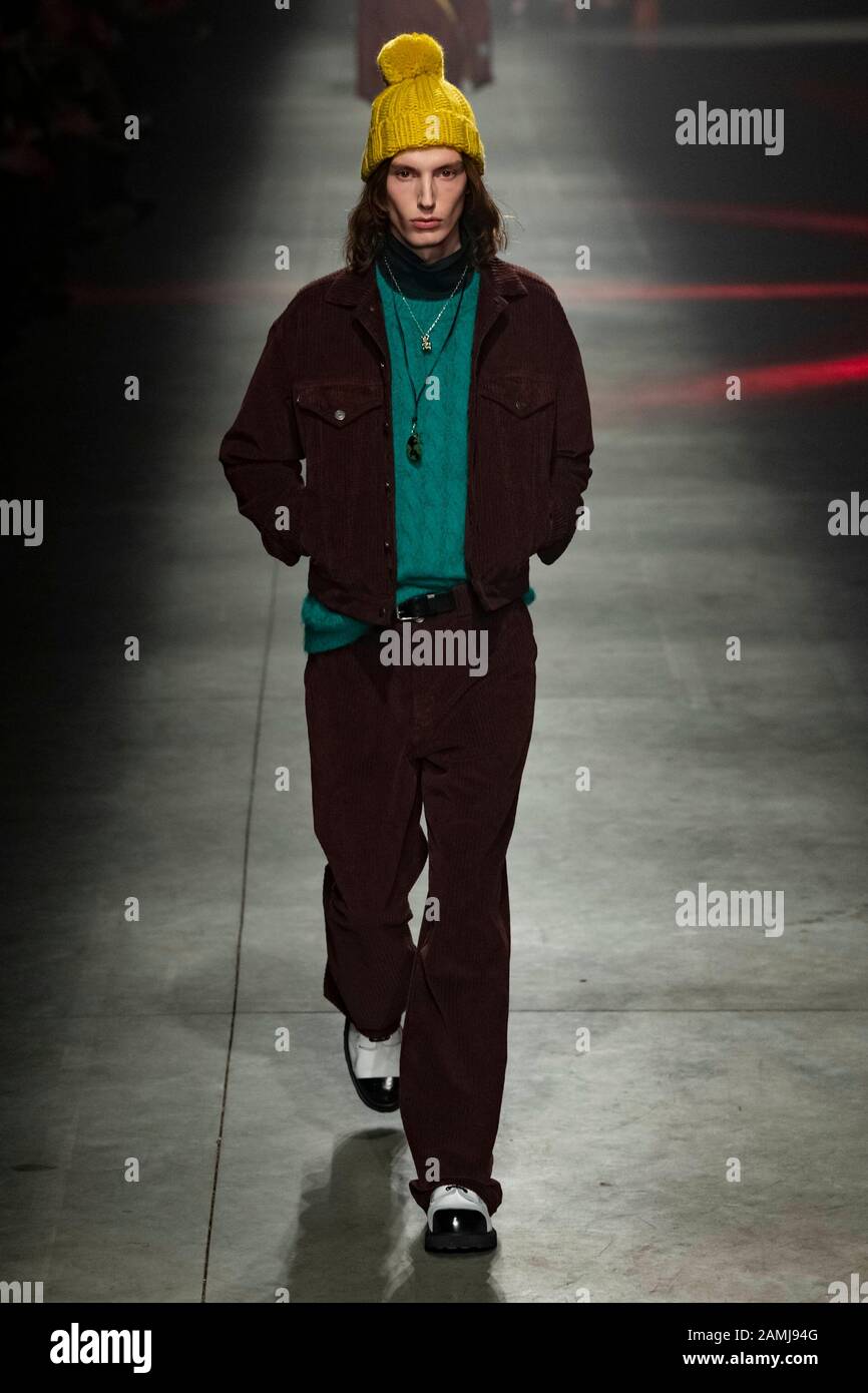 Milan, Italie. 12 janvier 2020. Msgm Automne/Hiver 2020/2021 Piste Durant La Semaine De La Mode De Milan Hommes‚Äôs Janvier 2020 - Milan, Italie 12/01/2020 Crédit: Dpa/Alay Live News Banque D'Images