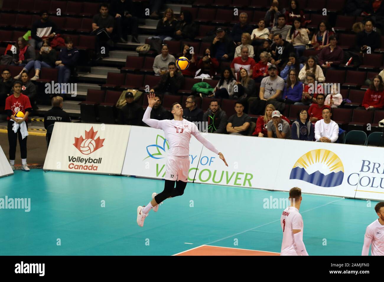 TEAM Canada Senior Men's Volleyball intérieur Banque D'Images