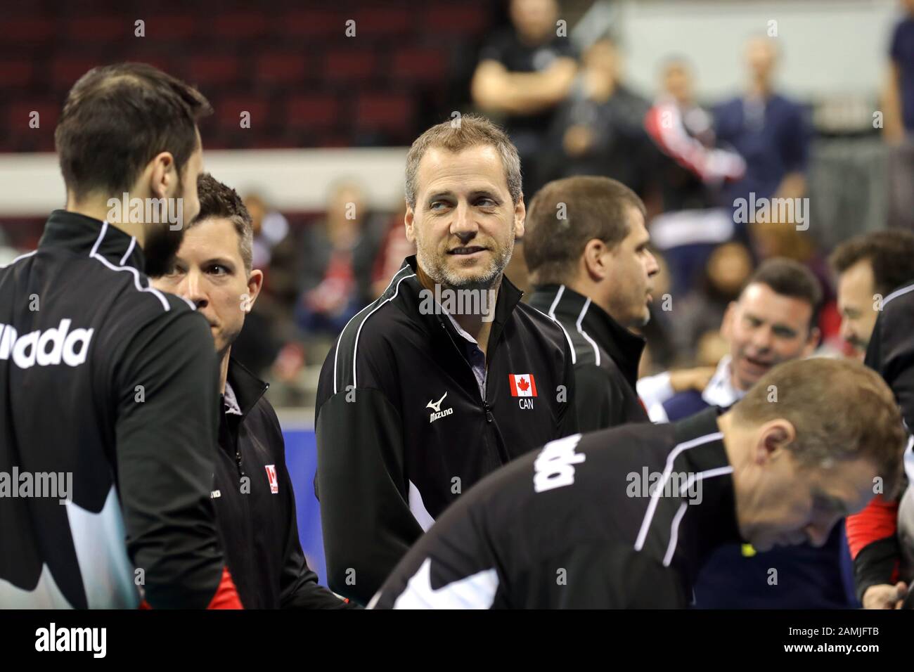 TEAM Canada Senior Men's Volleyball intérieur Banque D'Images