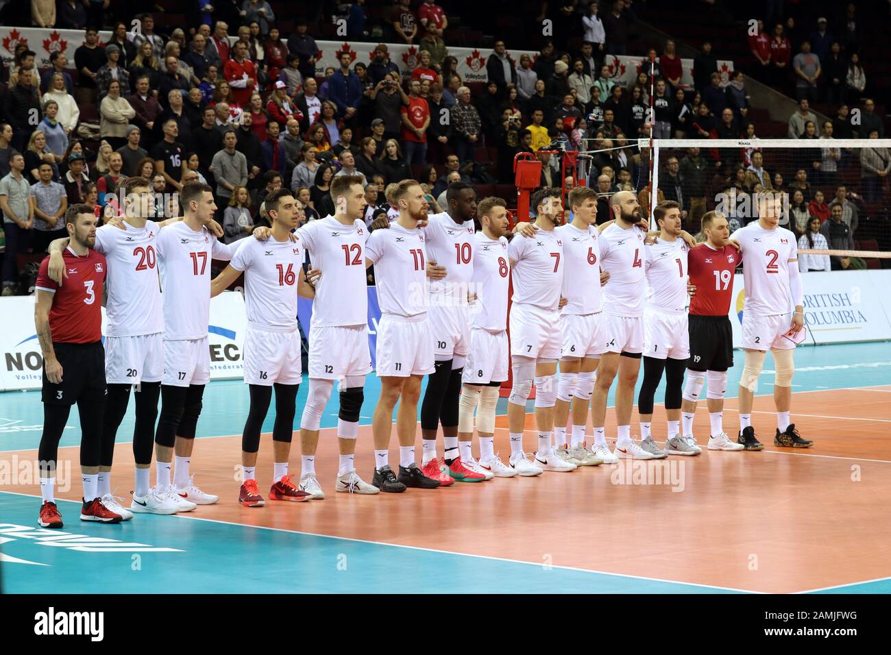 TEAM Canada Senior Men's Volleyball intérieur Banque D'Images