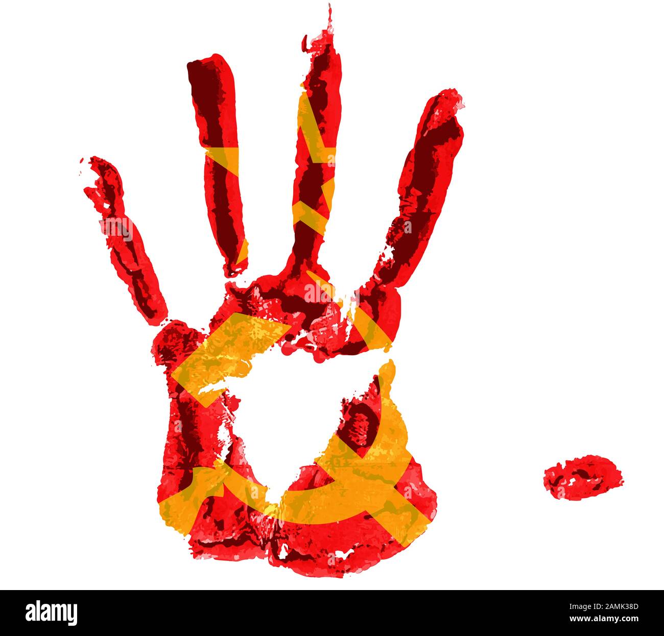 Le communisme drapeau de sang Illustration de Vecteur