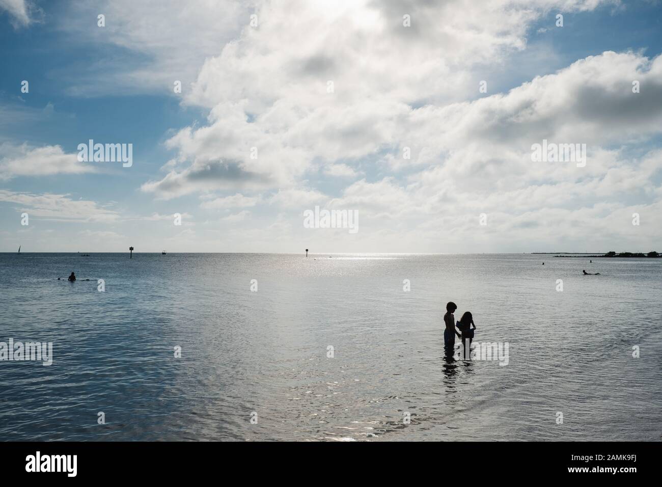 Une belle journée à la plage de Miami, en Floride Banque D'Images