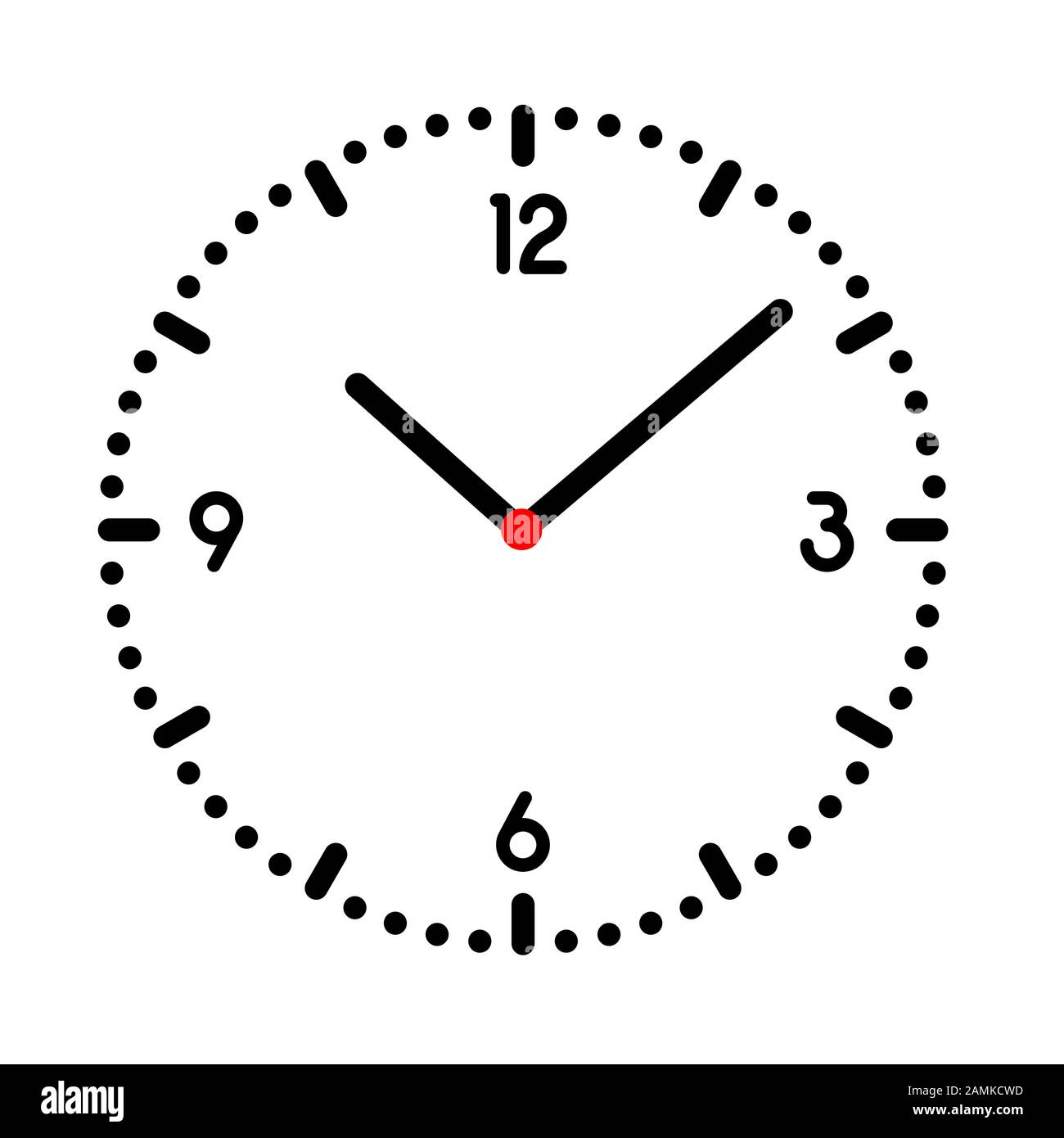Illustration de l'horloge ou de la montrebracelet avec cadran noir — free download