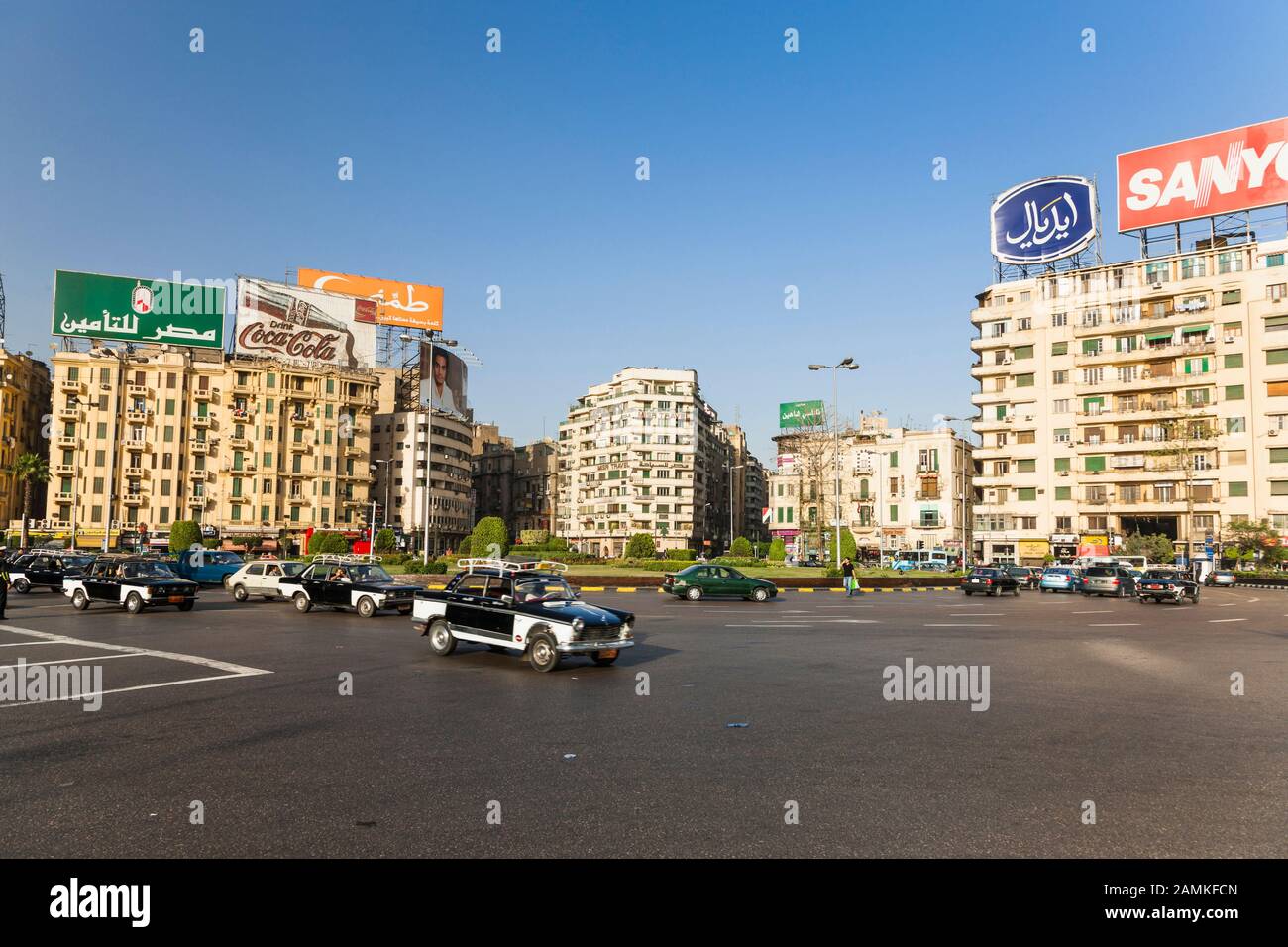 La place Tahrir est Center, du centre-ville, Le Caire, Egypte, Afrique du Nord, Afrique Banque D'Images