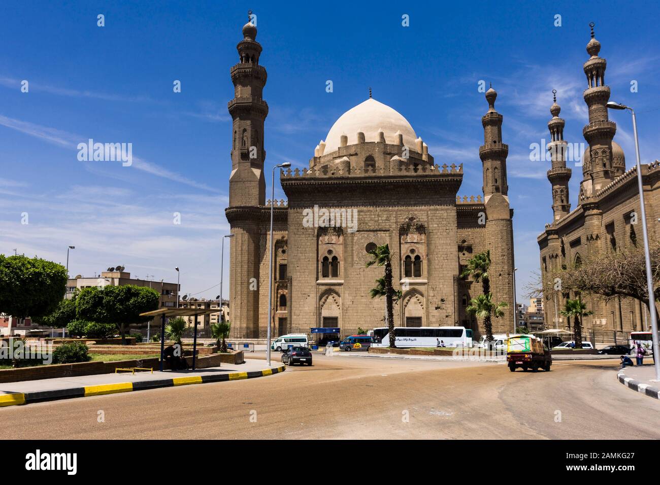 Mosquée Du Sultan Hassan, Mosquée-Madrassa Du Sultan Hassan, Mosquée Al Rifai, Mosquée Al-Rifa'I, Vieux Caire, Zone Islamique, Le Caire, Egypte, Afrique Du Nord, Afrique Banque D'Images