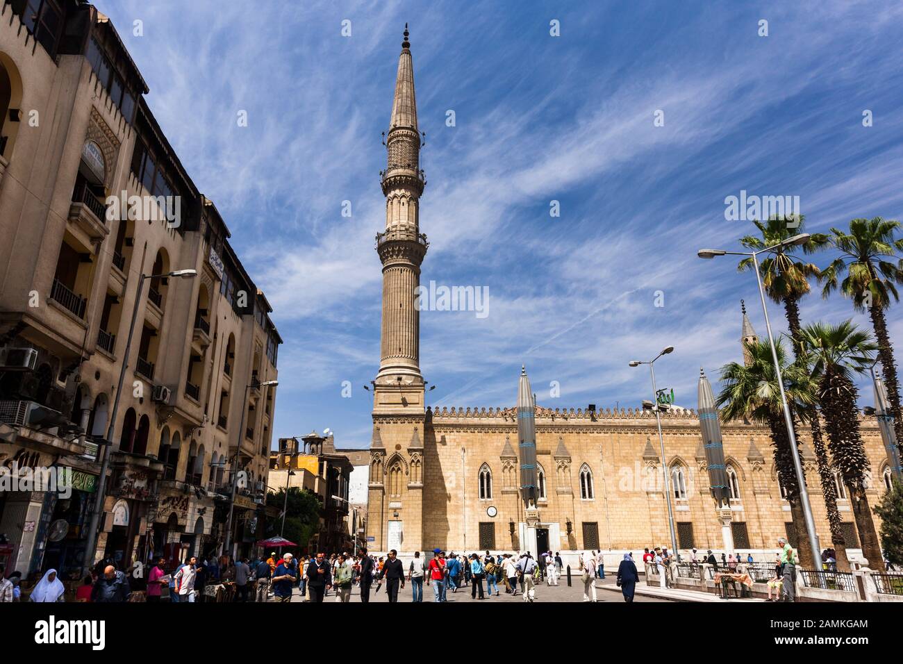 Mosquée Al-Hussein, al Husayn msoque, au vieux Caire, région islamique, le caire, Egypte, Afrique du Nord, Afrique Banque D'Images