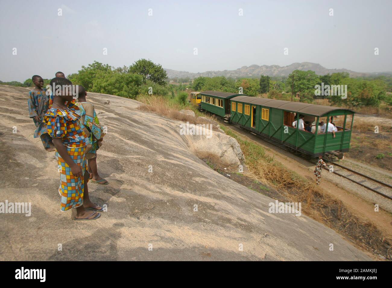 Bénin' S TRAIN VOYAGE DANS LE TEMPS Banque D'Images