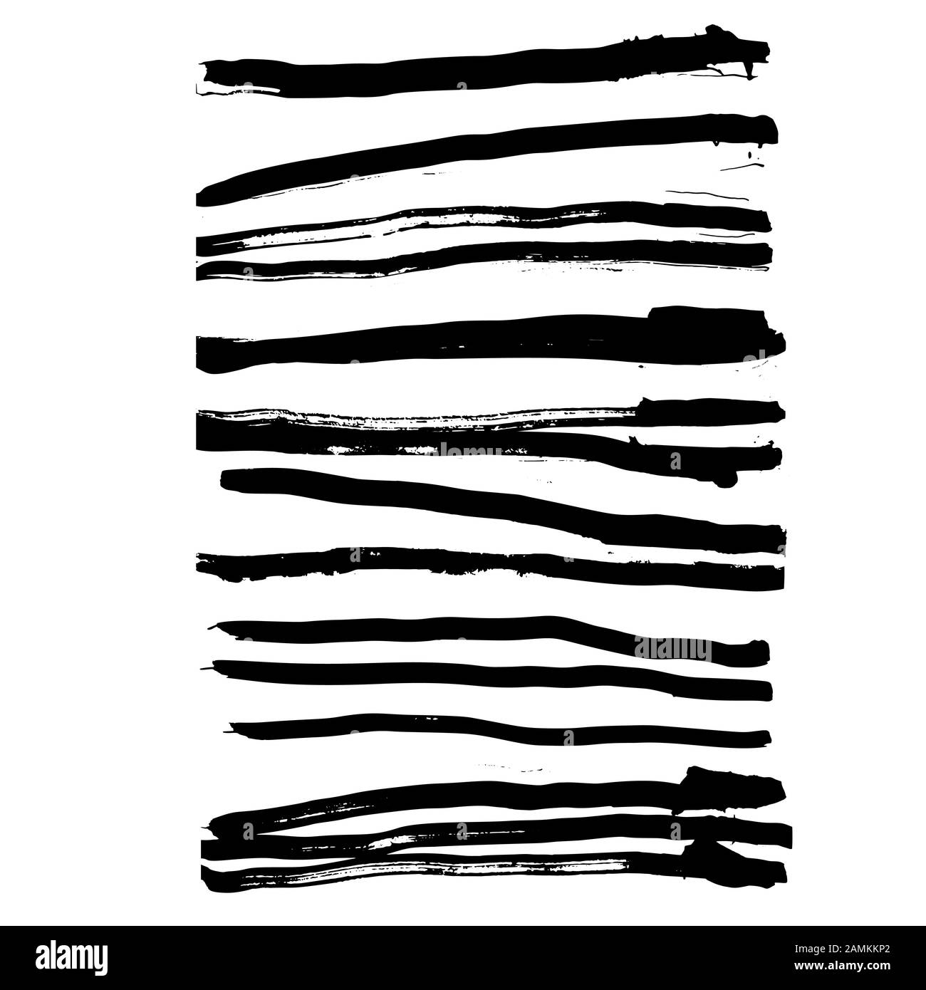 Traits de pinceau dépouillés horizontaux, prêts à imprimer. Fleurs sauvages jaunes avec lignes abstraites artistiques noires. Illustration vectorielle du motif de la chemise. Illustration de Vecteur